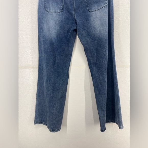 Low Rise Cargo Pants for Women Flap Pocket Y2K Wide Leg Drawstring Cargo Jeans - Picture 10 of 17